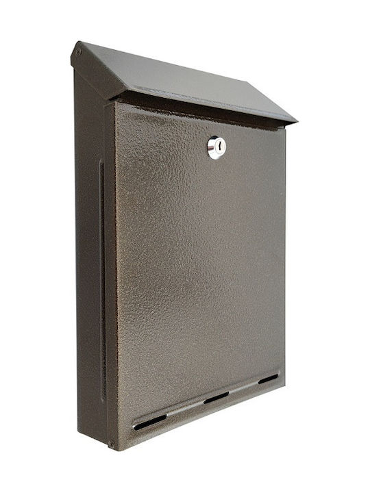 Außenbereich Briefkasten Metallisch in Braun Farbe 60cm
