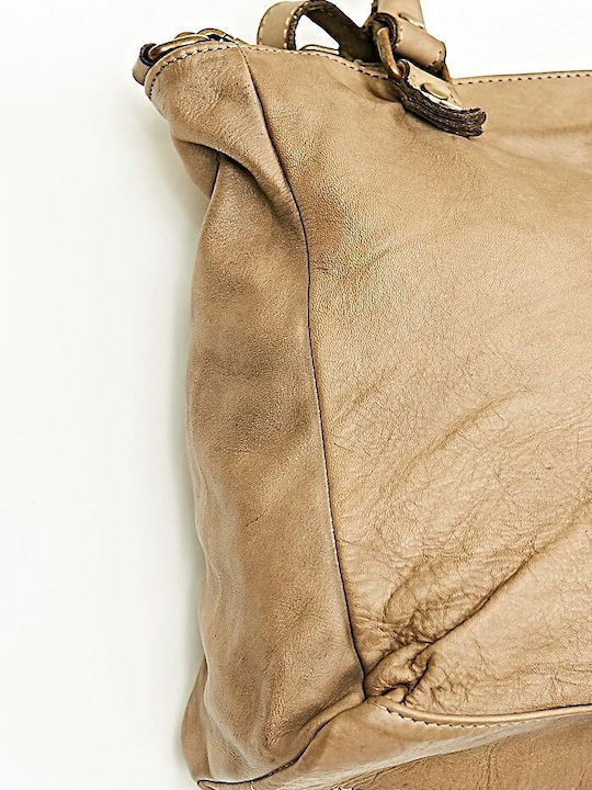 Leather Women's Bag Shoulder Tabac Brown