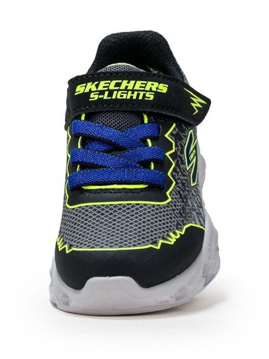 Kids Sneakers with Hoop & Loop Closure & Lights Gray