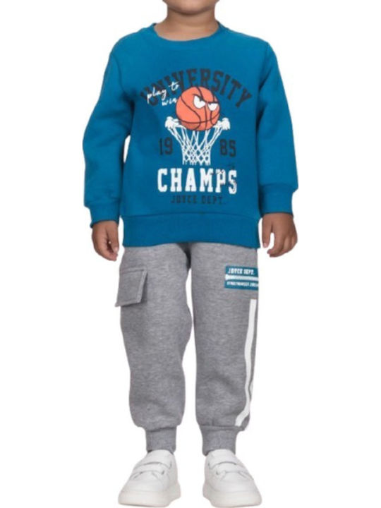 Kids Sweatpants Set Petrol Blue 2pcs University Champs