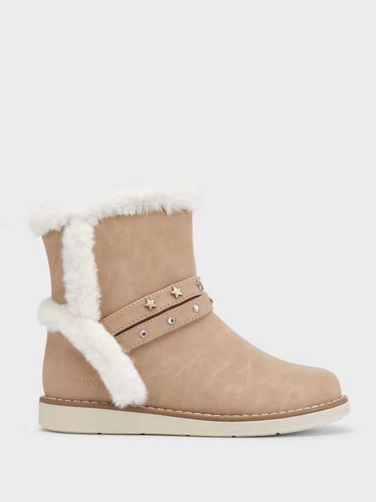 Kinderstiefeletten mit Reißverschluss Beige