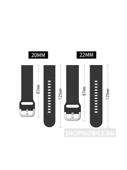 Кайшка 22мм Planet Tech Samsung Xiaomi Huawei Amazfit Garmin Смартчасовници Метална Закопчалка Червена