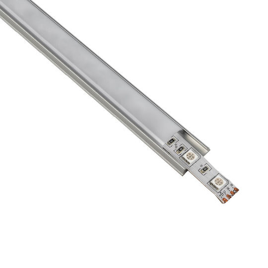 GloboStar Aluminum Profile for LED Strip with Opal Cover 100x1.8x0.5cm