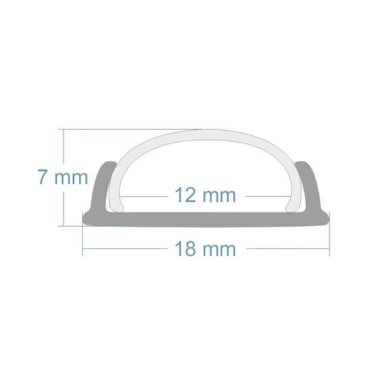 GloboStar Aluminum Profile for LED Strip with Opal Cover 100x1.8x0.5cm