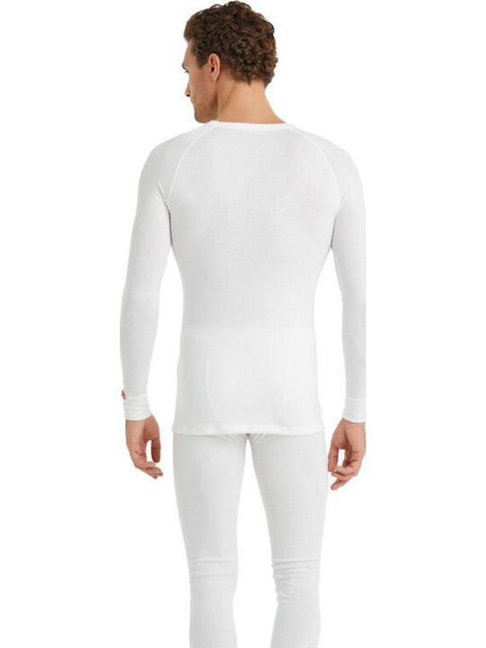 Blackspade Herren Thermo Langarmshirt Weiß