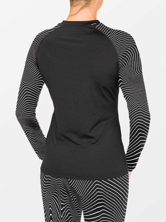 Volcom Vscience Bluza termica pentru femei cu maneci lungi Negru