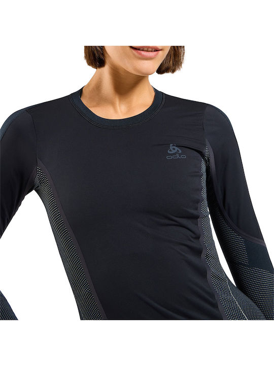 Odlo Performance Windshield Γυναικεία Ισοθερμική Μακρυμάνικη Μπλούζα Μαύρη