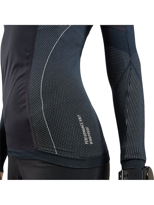 Odlo Performance Windshield Γυναικεία Ισοθερμική Μακρυμάνικη Μπλούζα Μαύρη