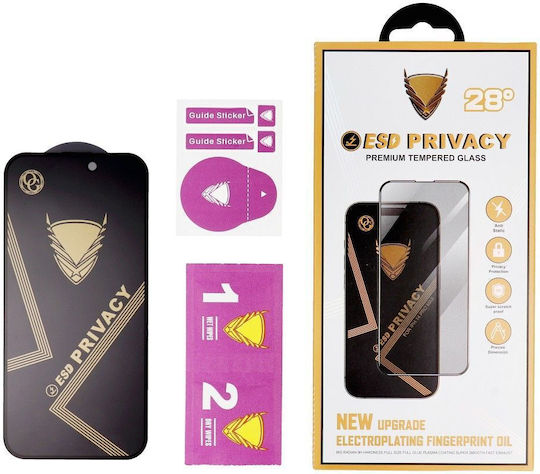 Privacy Tempered Glass Black (Galaxy S25 Edge)