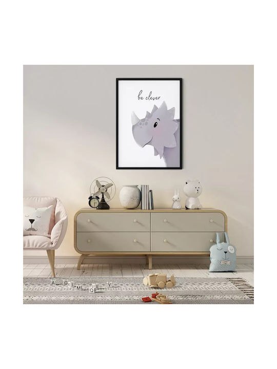 Детска Рамка С динозавър Be Clever от Дърво 30x40бр