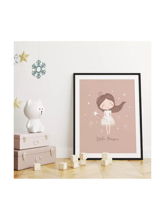 Παιδικό Κάδρο Little Princess από Ξύλο 30x40εκ.