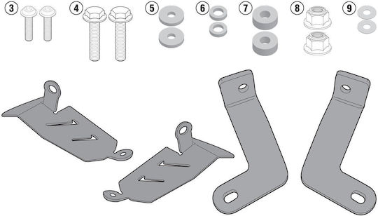 Givi Side Mounts for Yamaha MT-07 Support Kit for TE2118
