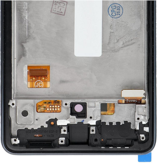Screen Display with Touch Mechanism and Frame for SAMSUNG A53 A536 (Black)