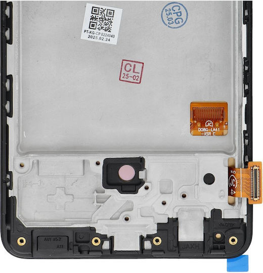 O ecran Display cu Mecanism Tactil și Cadru pentru Samsung A41 (Negru)