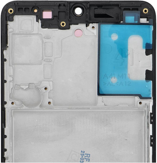 O ecran Display cu Mecanism Tactil și Cadru pentru Samsung A41 (Negru)