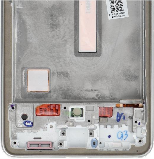 Screen Display with Touch Mechanism and Frame for SAMSUNG A53 A536 (Silver)