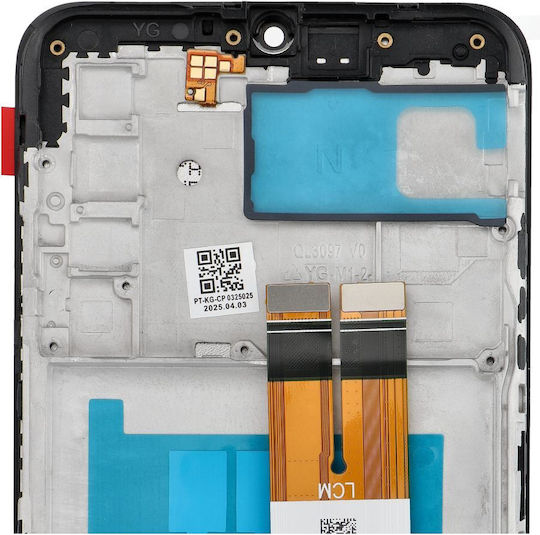 Οθόνη mit Touch-Mechanismus und Rahmen für Samsung A02s (Schwarz)
