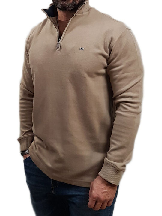 Men's Long Sleeve Beige T-Shirt