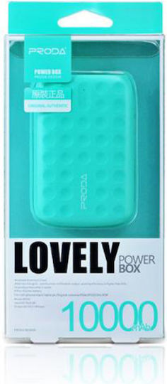 Remax MD03 Lovely Power Bank 10000mAh with USB-A Port Turquoise