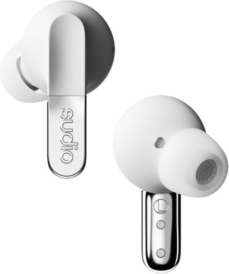 Sudio N3 Pro In-ear Bluetooth Handsfree Ακουστικά με Θήκη Φόρτισης Λευκά