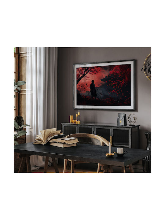 Gaming Poster Ghost Tsusima Autumn Dusk Gm2362 30cm X 40cm Frame Dark Natural Wood Brown