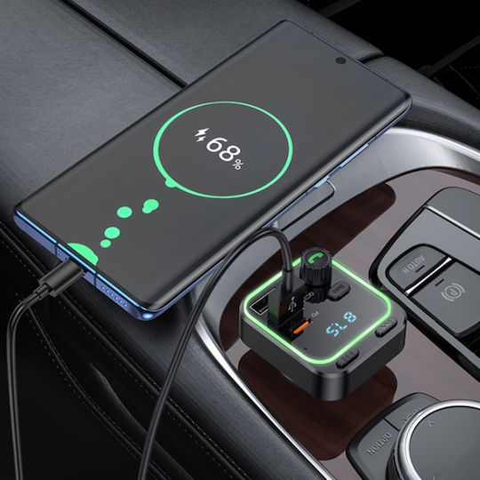 Borofone FM Transmitter Αυτοκινήτου Bc53 mit Bluetooth / Typ-C,TC-TC