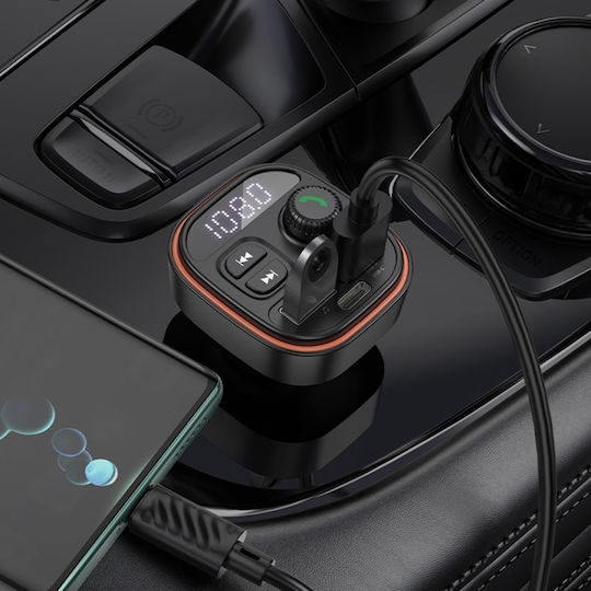 Borofone FM Transmitter Αυτοκινήτου mit USB / Typ-C