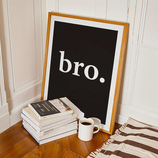 Quote Poster Bro Pst25172 30cm X 40cm Frame Dark Natural Wooden Brown
