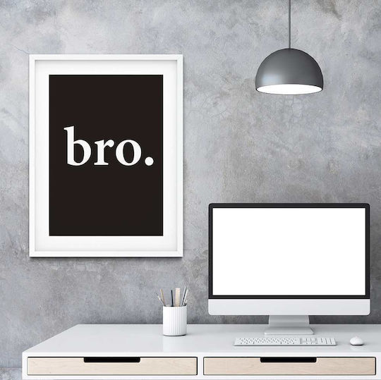 Quote Poster Bro Pst25172 30cm X 40cm Frame Dark Natural Wooden Brown