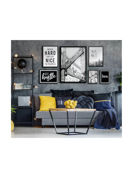 Quote Poster Bro Pst25172 30cm X 40cm Κορνίζα Σκούρο Φυσικό Ξύλου Καφέ