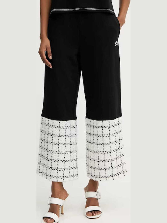 Karl Lagerfeld Women's High-waisted Fabric Trousers Black
