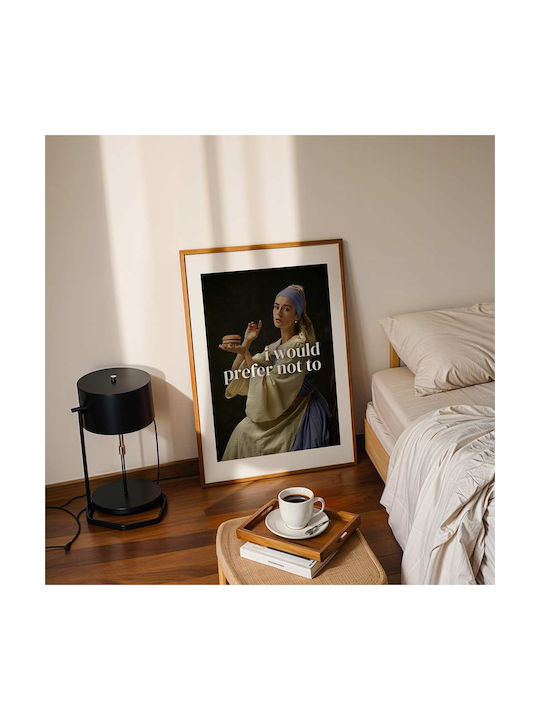 Quote Poster I Would Prefer Not To Pst25193 30cm X 40cm Κορνίζα Σκούρο Φυσικό Ξύλου Καφέ