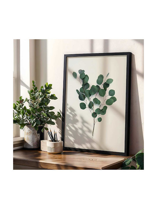 Poster Eucalyptus Pst25204 50cm X 70cm Frame Dark Natural Wooden Brown