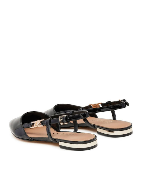 Γυναικείες Μπαλαρίνες Slingback σε Μαύρο Χρώμα