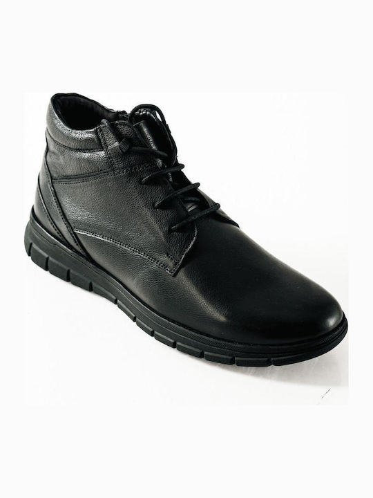 Leather Black Men's Boots