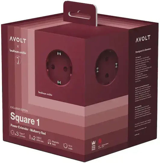 AVOLT PowerCube 3 Prize cu USB-C și Cablu 1.8m