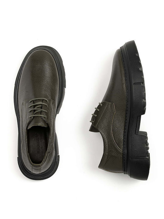 Men's Leather Casual Shoes Green