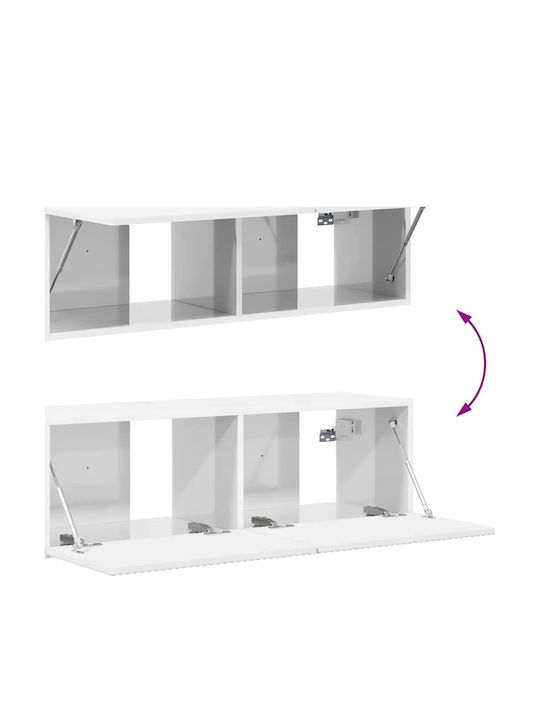 Shiny White TV Stand L60xD31xH29.5cm