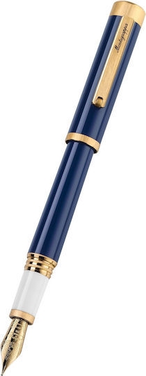 Montegrappa Πένα Γραφής Μπλε από Ατσάλι με Μπλε Μελάνι