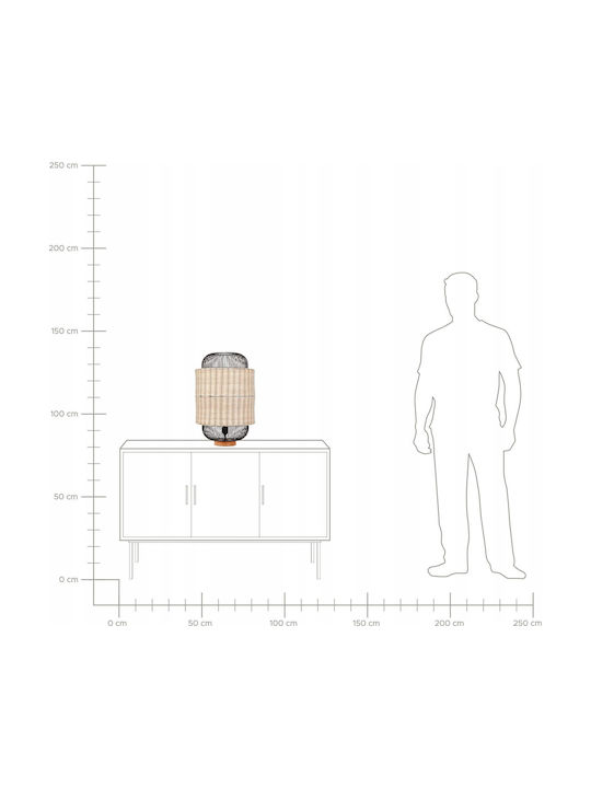 Beliani Dekorative Lampe Schwarz
