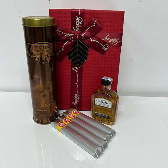 Men's Gift Set Cuba Perfume 100ml Jack Daniel's Whiskey Four Cigars
