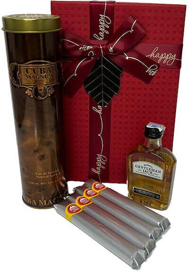 Men's Gift Set Cuba Perfume 100ml Jack Daniel's Whiskey Four Cigars