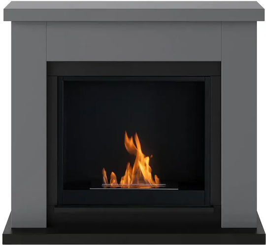 Tagu Indoor Floor Bioethanol Fireplace Gray