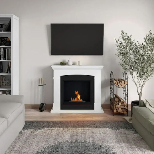 Tagu Indoor Floor Bioethanol Fireplace White