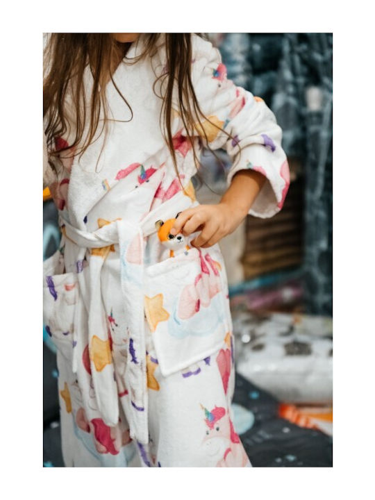 Carmel Kids Hooded Bathrobe Rainbow