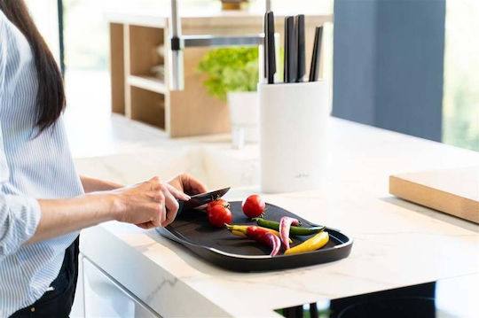 Vialli Design Suprafață de Tăiere pentru Pâine Plastică Neagră 1buc