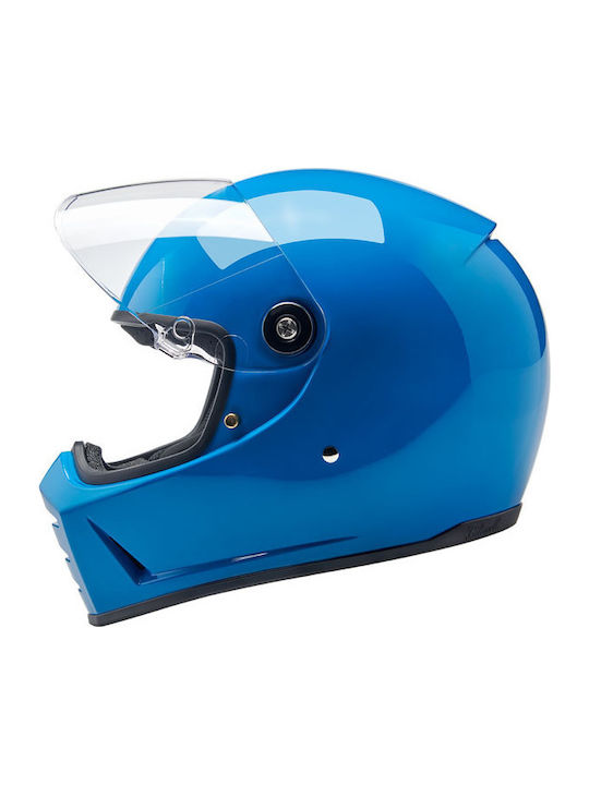 Biltwell Lane Splitter Tahoe Blue Мотоциклетна каска Full Face DOT / ECE 22.06