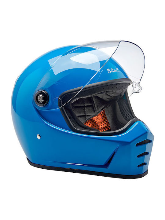 Biltwell Lane Splitter Tahoe Blue Мотоциклетна каска Full Face DOT / ECE 22.06