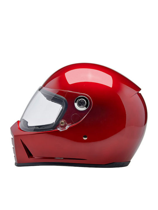 Biltwell Lane Splitter Cherry Red Motorcycle Helmet Full Face DOT / ECE 22.06