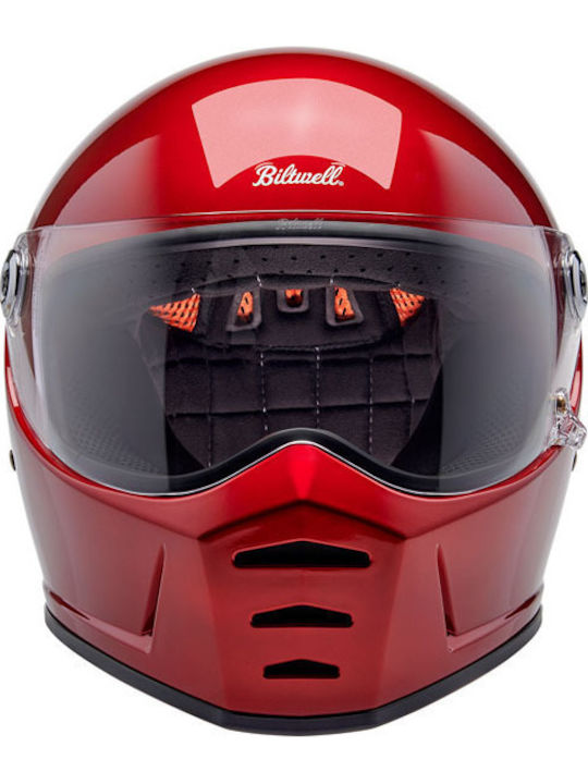 Biltwell Lane Splitter Cherry Red Motorcycle Helmet Full Face DOT / ECE 22.06